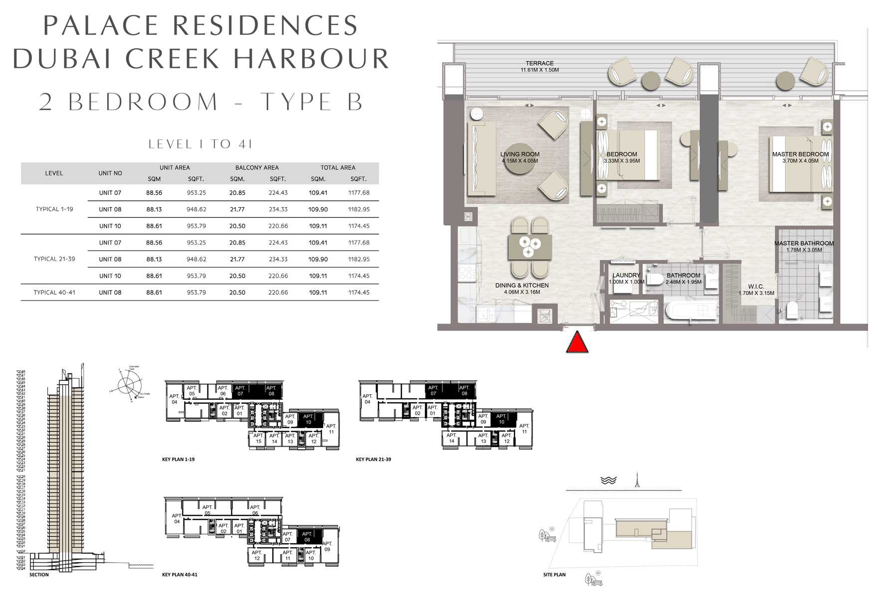 Level 1-41, Type B,  2 BHK